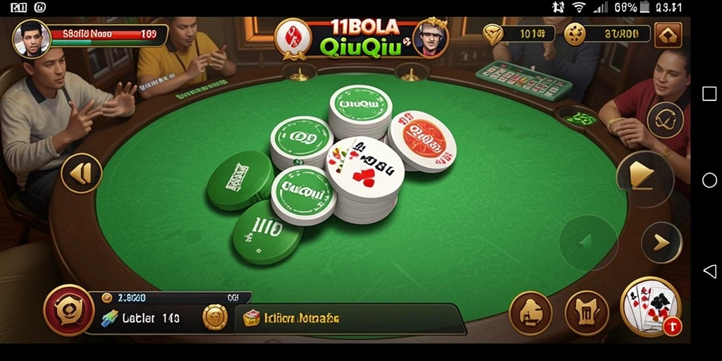 Tampilan gameplay QiuQiu yang mendebarkan di 11BOLA.