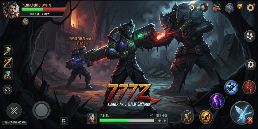 Tampilan gameplay 777ZX yang menyeramkan dan mencekam.