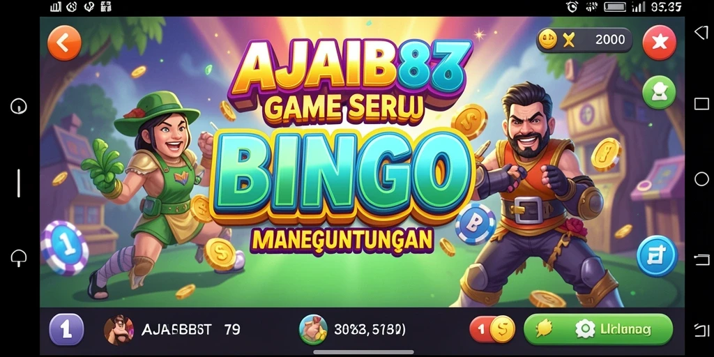 Tampilan menarik dari gameplay Bingo AJAIB88 yang mengasyikkan.