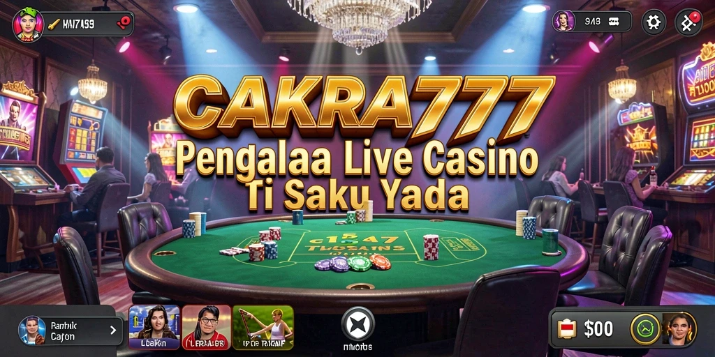 Tampilan gameplay seru dari Live Casino CAKRA777 dengan dealer langsung.