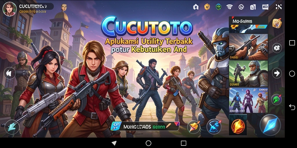 Tampilan aplikasi CUCUTOTO yang menarik dengan fungsi Utility yang optimal.