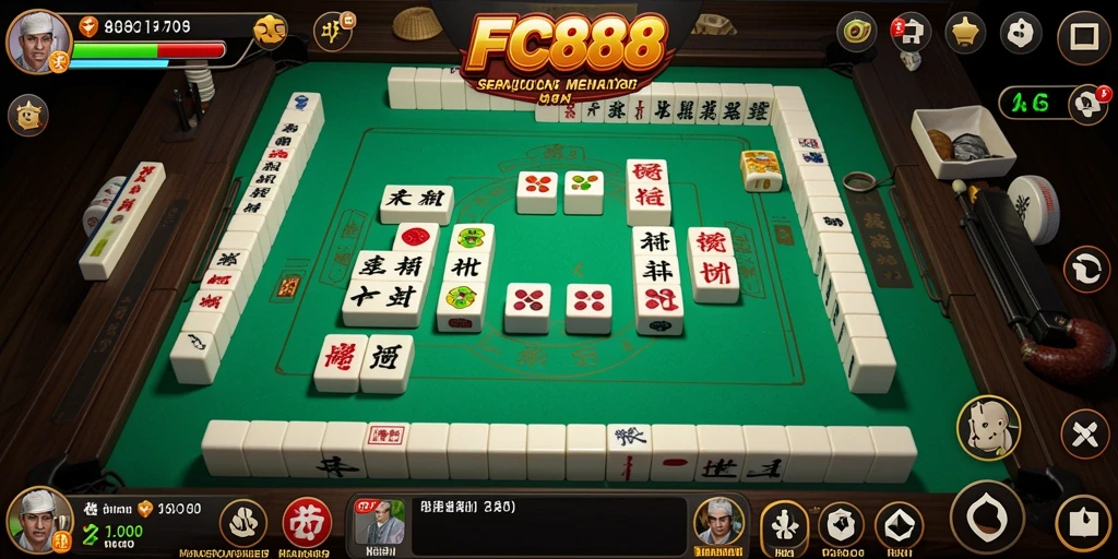 Tangkapan layar utama FC888 menampilkan aksi seru permainan Mahjong.