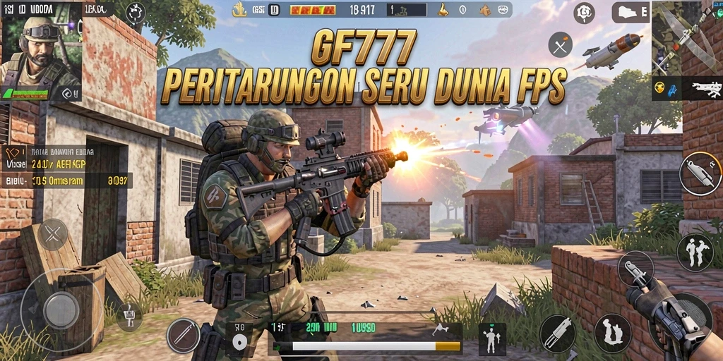 Gameplay seru dalam perang FPS yang mendebarkan.
