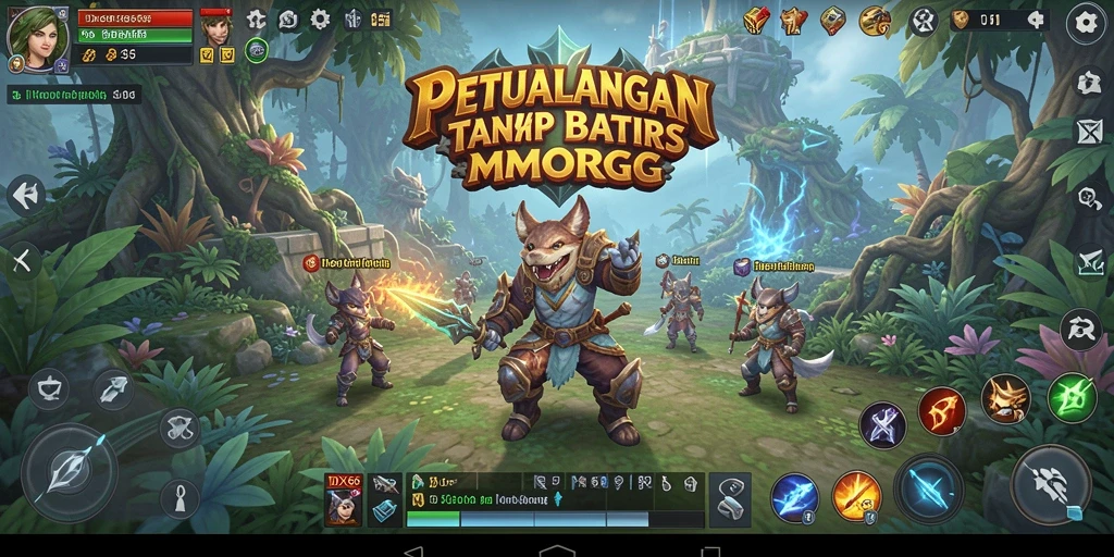 Tampilan menarik dari gameplay <strong>IDX66</strong> dalam dunia MMORPG yang luas.