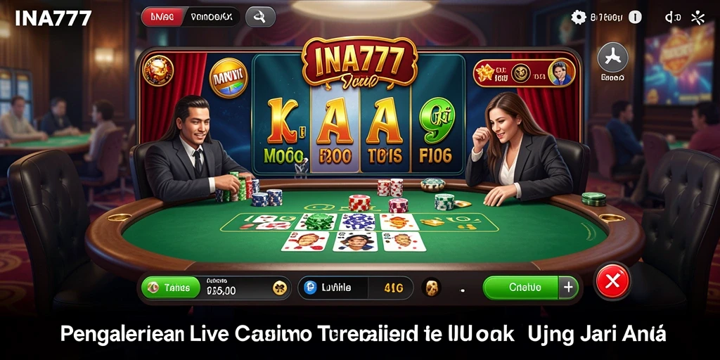 Tampilan gameplay Live Casino yang seru dan interaktif di INA777.