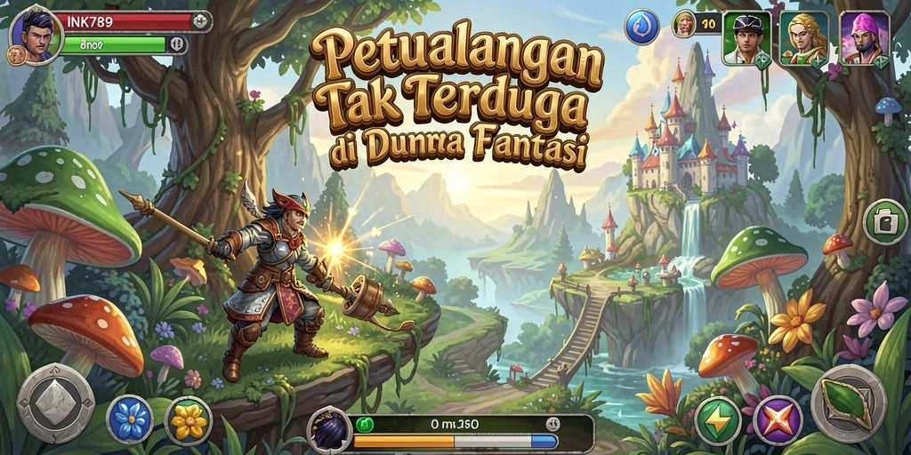 Screenshot gameplay INK789 yang menampilkan atmosfer petualangan yang mendebarkan.