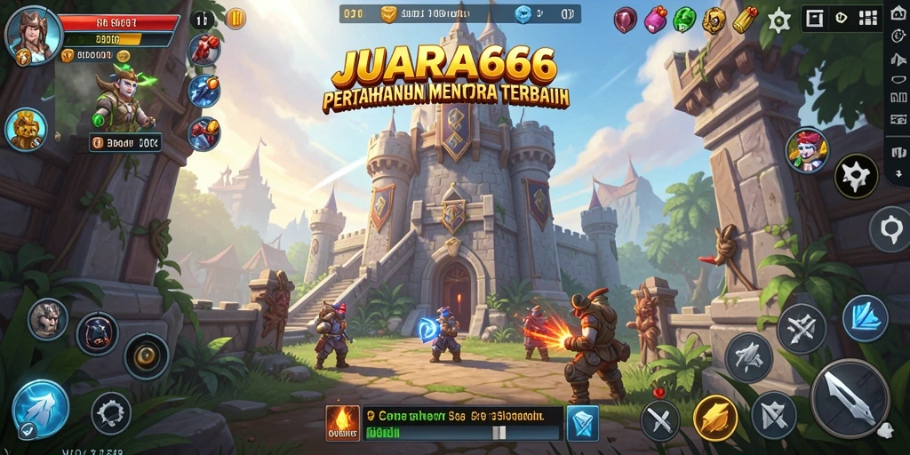 Tampilan gameplay JUARA666 yang mendebarkan di Tower Defense.