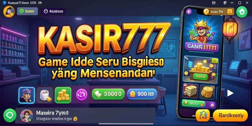 Screenshot gameplay KASIR777 yang menampilkan keseruan mengelola bisnis.