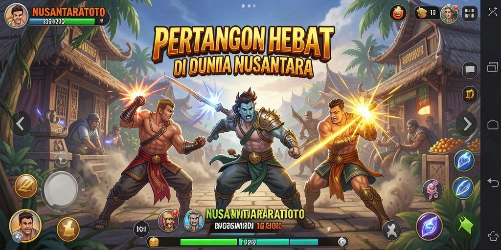 Tampilan seru dari pertarungan karakter di NUSANTARATOTO.