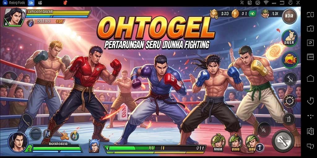 Tangkapan layar dari gameplay pertarungan yang mendebarkan di OHTOGEL.