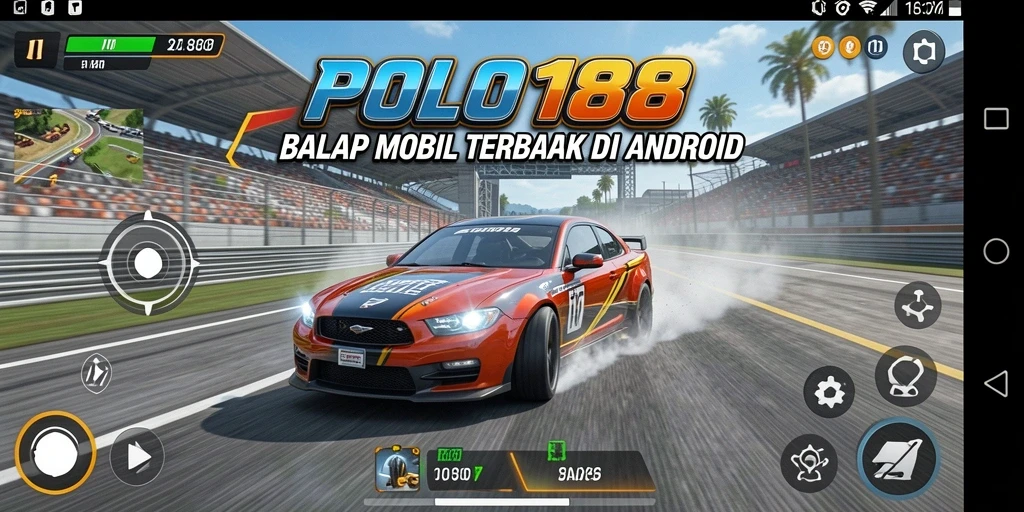 Gameplay mendebarkan dalam balapan mobil di POLO188.