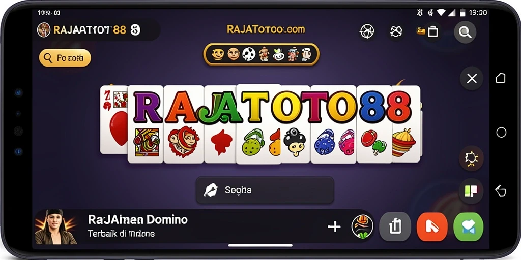 Screenshot gameplay RAJATOTO88 yang menunjukkan keseruan bermain domino.