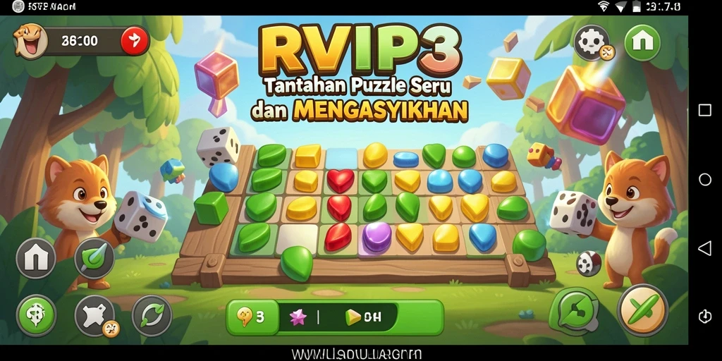Screenshot gameplay menunjukkan tantangan Puzzle yang mengasyikkan.