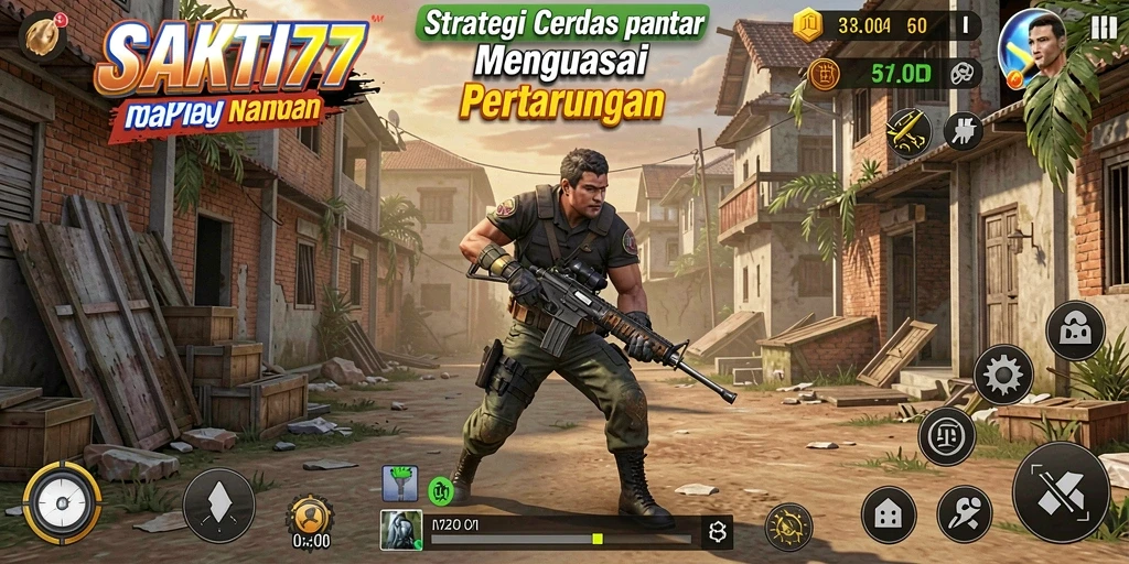 Screenshot gameplay SAKTI77 menampilkan pertarungan strategi yang mendebarkan.