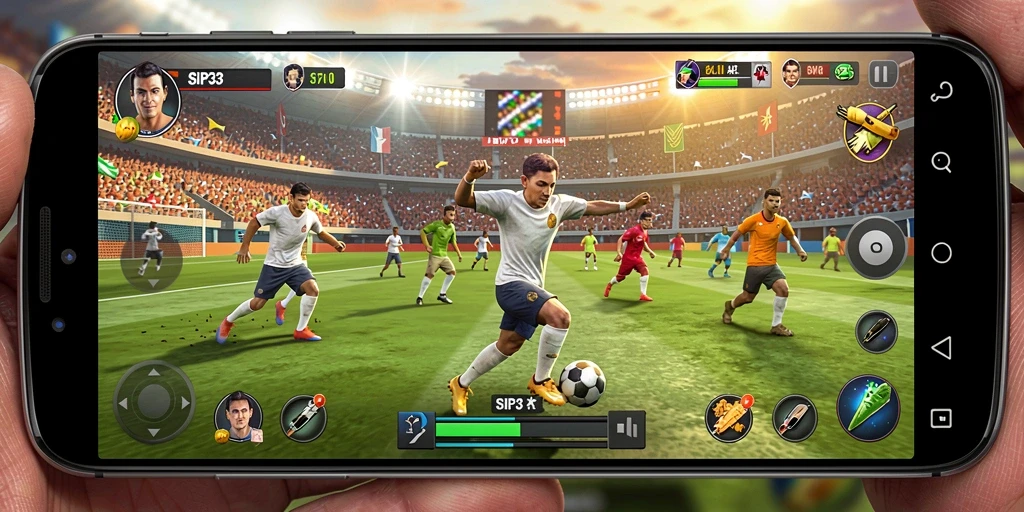 Tangkapan layar SIP33 menampilkan aksi gameplay olahraga yang mendebarkan.