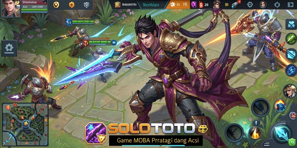 Gameplay seru di arena pertempuran SOLOTOTO.