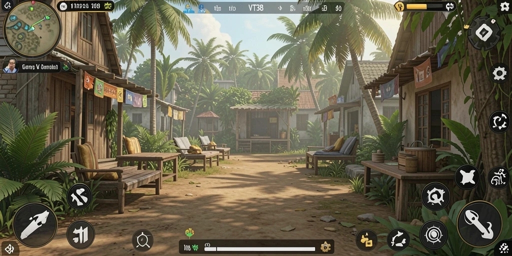 Screenshot tampilan gameplay dari VT38 yang menunjukkan keseruan beraksi.